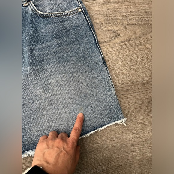 🆕ZARA Denim Collection Mini Skirt | Color: Blue | Size: M-28 - Picture 15 of 16